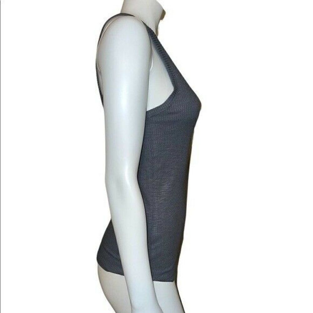 Jenni Cast Iron Gray Solid Ribbed Lounge Pajama Tank Top Small NWT - Picture 5 of 8